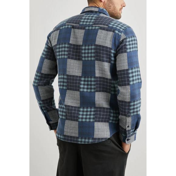 NEW RAILS banton shirt in blue patchwork - Picture 2 of 5